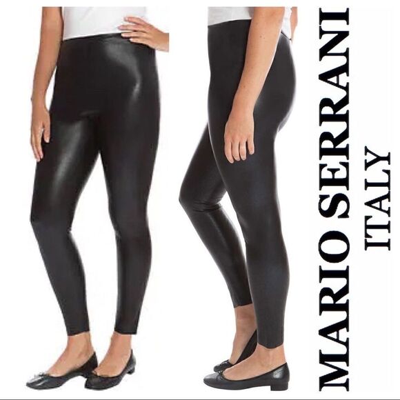 MARIO SERRANI Faux Leather Legging - Picture 1 of 8